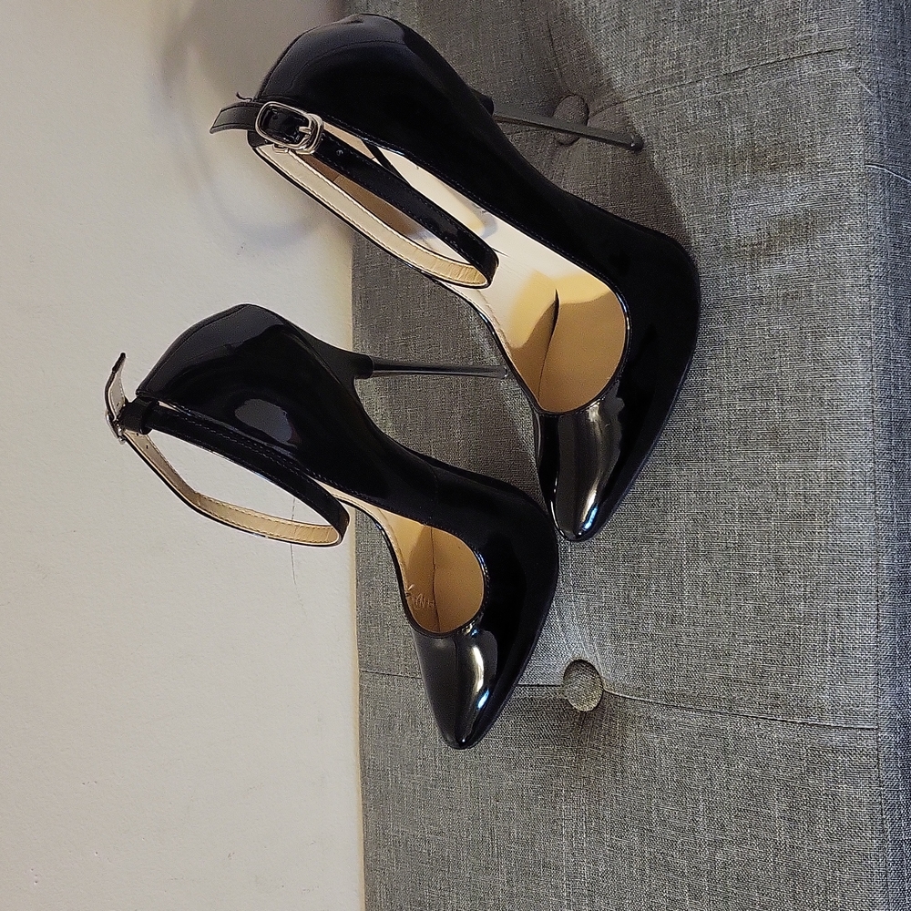 New metal heeled fetish heels